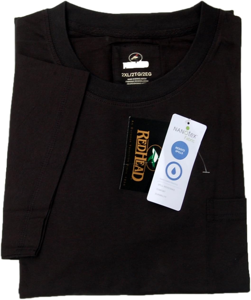 Nano-Tex RedHead Pocket T-Shirts for Men - Short Sleeve