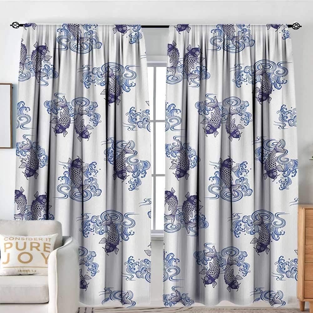 Amazon Com Kitchen Curtains Japanese Underwater Creature Figures