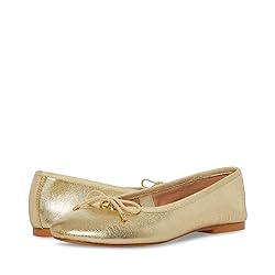 Steven Madden Women's Blossoms Ballet Flat, Gold, 8.5