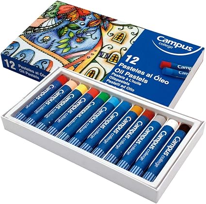 Pintura Pastel Campus College. Caja 12 colores: Amazon.es: Oficina y papelería