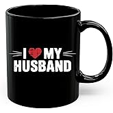 I Love My Husband Ceramic Coffee Mug 11oz Romantic Anniversary - Tea Coffee Mug with Comfortable Grip - Unique Fun Gift Cup for Office or Home - Vibrant Long-Lasting Print ID45211