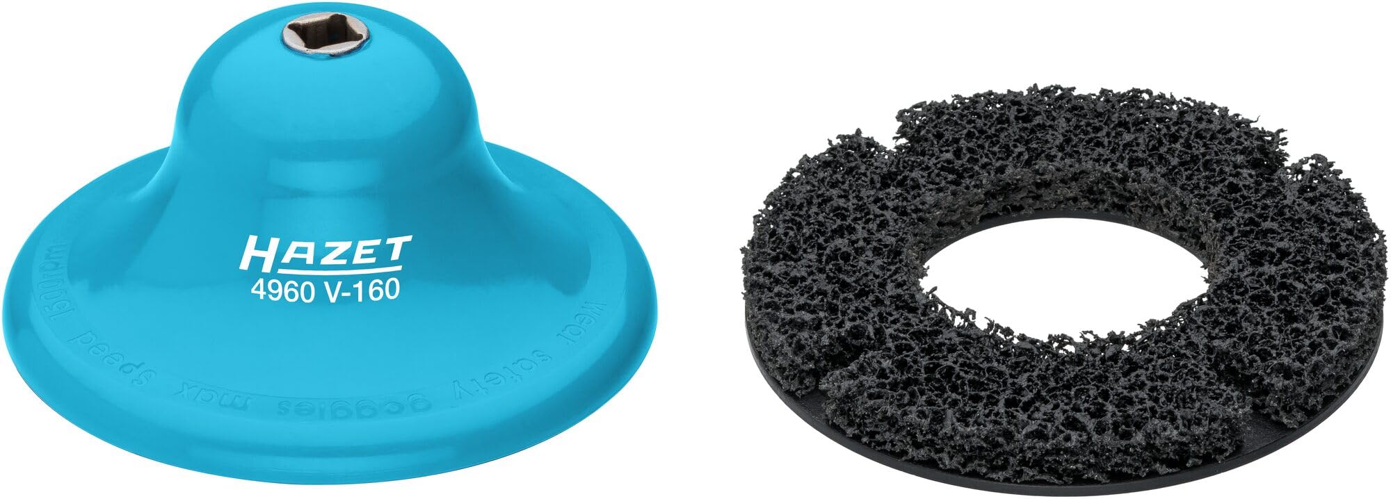 HAZET Wheel Hub Grinder 4960V-160/2 I 2-Piece for Car Wheel Hubs up to 160 mm I Quick and Easy Cleaning of Rust and Dirt on Wheel Hubs and Brake Discs