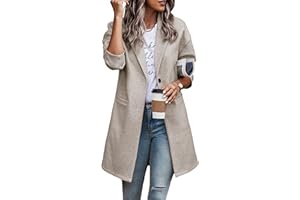 PRETTYGARDEN Women's 2024 Plaid Shacket Jacket Casual Button Wool Blend Winter Tartan Trench Coat With Pockets