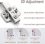 FURNIWARE 2 Pcs Soft Close Cabinet Hinges 110° Full Overlay Cupboard Steel view 3