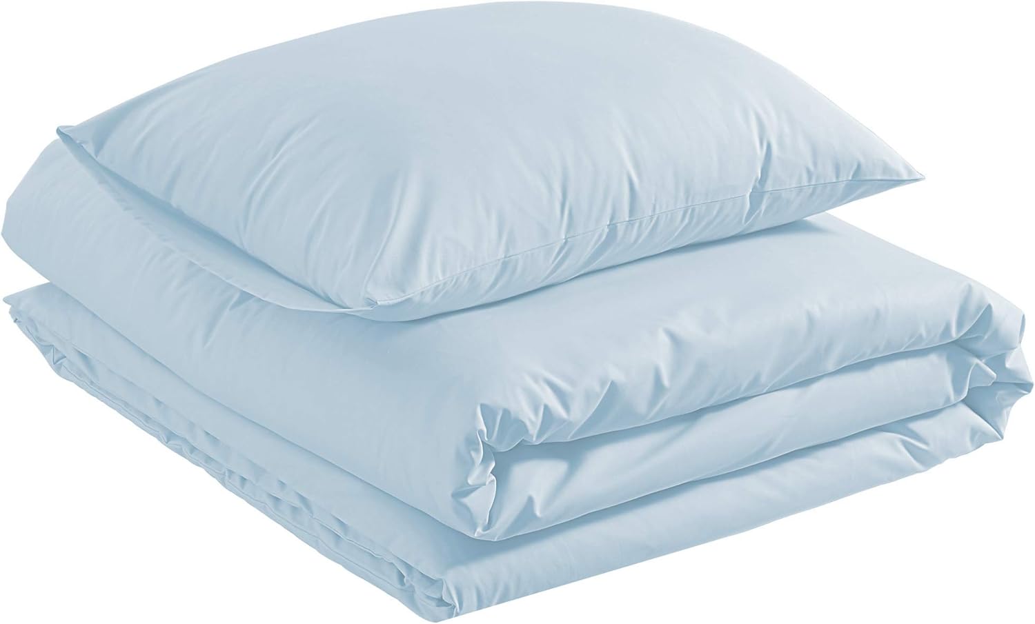 AmazonBasics Lightweight Percale Cotton Duvet Comforter Cover Set, Twin