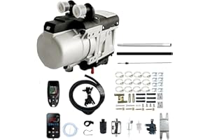 5KW Hydronic Coolant Heater 12V 24V, Diesel Water Parking Heater with Remote Control for RV Truck Boat Bus, Liquid Fuel Engin