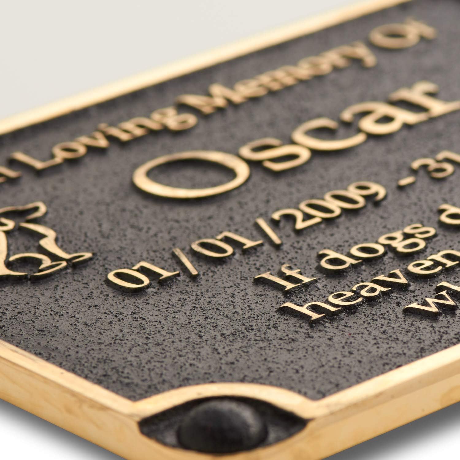 brass memorial plaques for pets