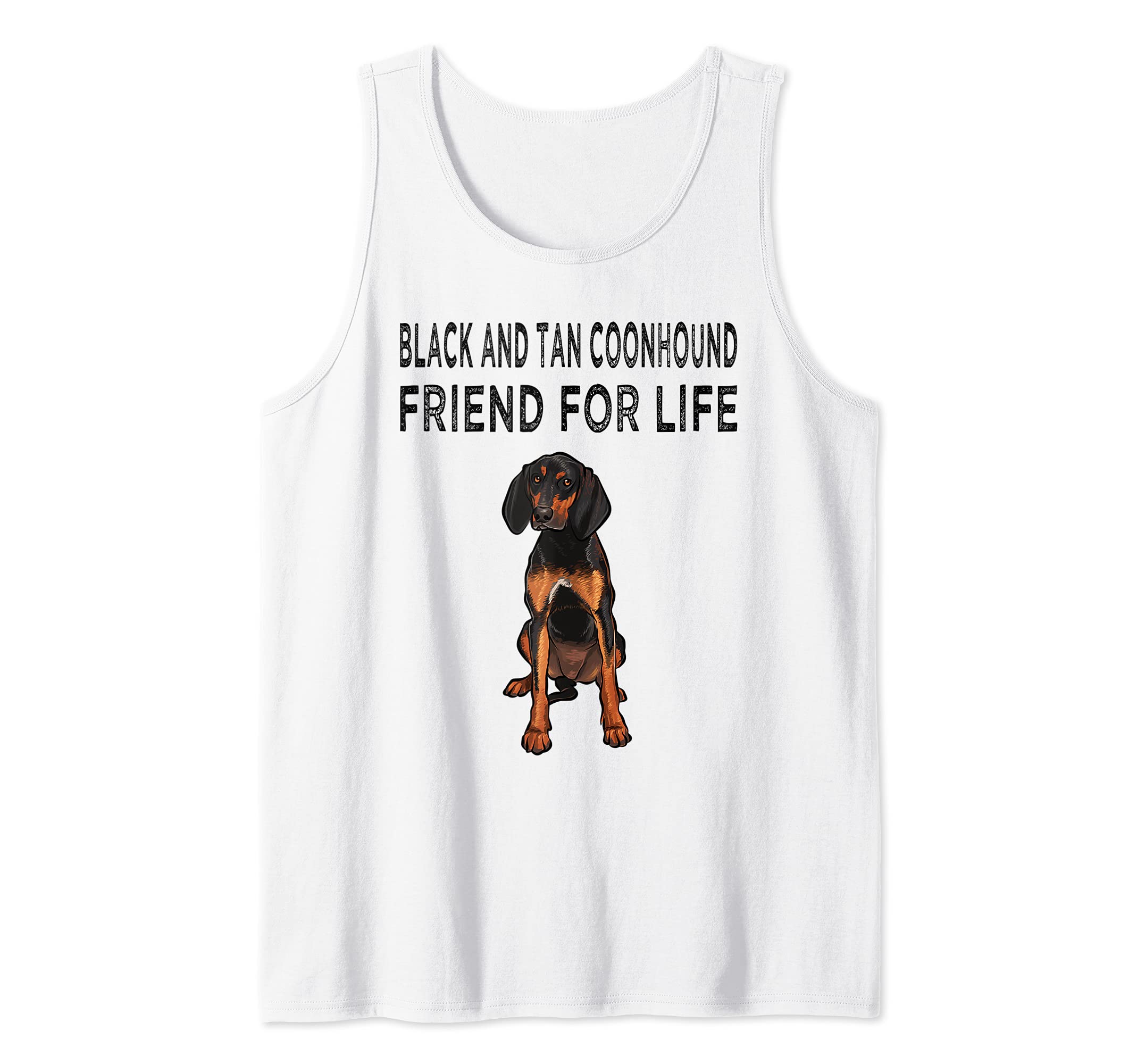 Black and Tan Coonhound Friend For Life Dog Friendship Tank Top