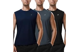Roadbox Workout Sleeveless Shirts for Men Athletic Gym Basketball Quick Dry Muscle Tank Tops