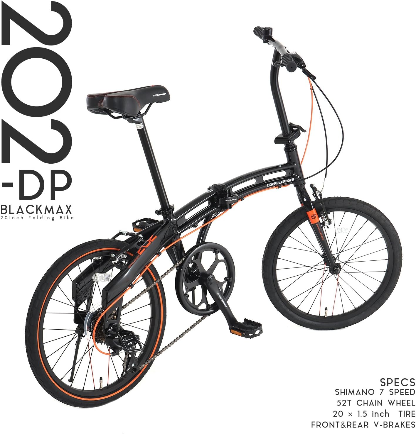Amazon Doppelganger ドッペルギャンガー 17 18モデル ライトウェイトフォールディングバイク インチ折りたたみ自転車 Blackmaxシリーズ 2 Dp Blackmax 2 Dp ドッペルギャンガー Doppelganger 折りたたみ自転車