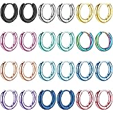 NEWITIN 12 Pairs Surgical Stainless Steel Hoop Earrings for Men Hypoallergenic Earring Huggie Cartilage Hoop Earring Set Colorful Small Hoop Earrings for Women Men