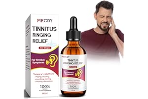 MECDY Tinnitus Relief for Ringing Ears, Ear Ringing Relief Drops, Drops for Clogged - Reduce Tinnitus Noise & Enhance Hearing, Drops for Men & Women, 2 FL. OZ