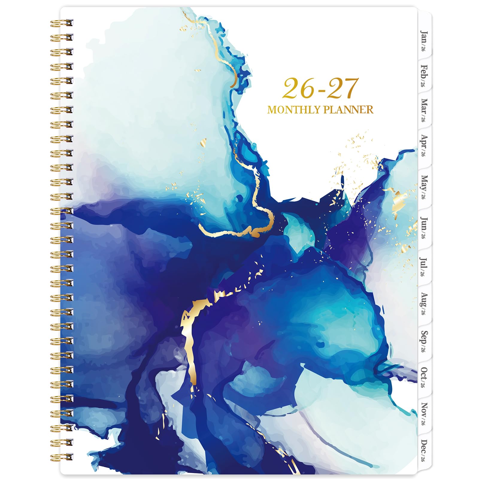 Photo 1 of 2026-2027 Monthly Planner/Calendar - January 2026 - December 2027, 9" × 11", 2 year calendar 2026-2027 monthly planner with Flexible Cover + Pockets - Waterink