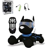 LEXiBOOK, Power Puppy Robot Dog DOG01BK | Programmable, remote control, rechargeable, black