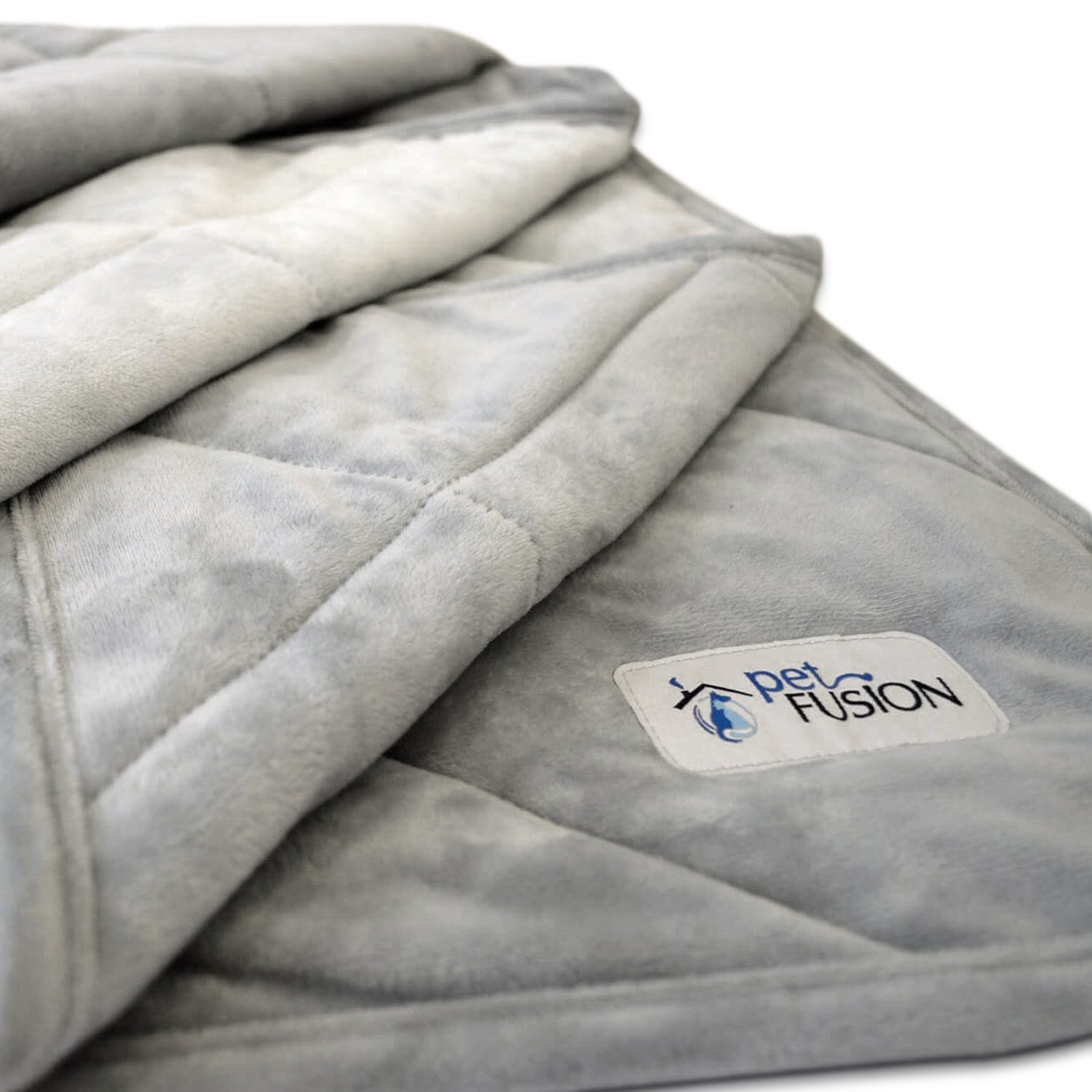 PetFusion Premium Plus Large Dog Blanket (135 x 106 CM). Reversible Gray Micro Plush. [100% soft polyester]
