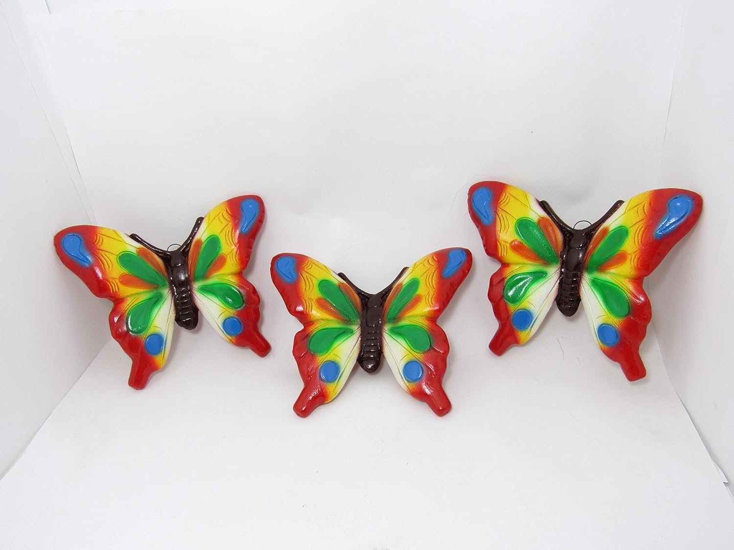 Trio Mariposas Para Colgar en la Pared de Yeso Ceramico