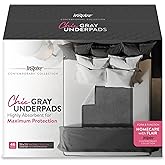 Inspire Extra Large Super Absorbent Disposable Bed Pads for Chronic Incontinence Ultra Thick and Absorbent Bed Pads Disposable Adult | Pee Pads for Adults (Gray 36" x 36")