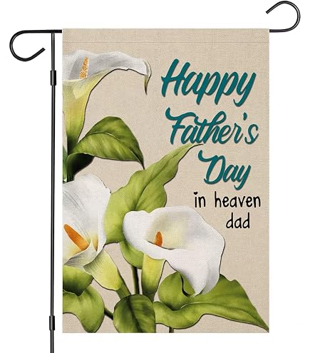 Vatertags-Gartenflagge 'Happy Father's Day' - Doppelseitig, Sackleinen, 71x102 Cm, Mit Rosen-LKW-Motiv