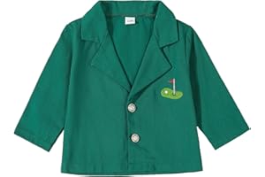 Linlinchuli Baby Boy Girl Golf Jacket Long Sleeve Lapel Button Down Blazer Coat Top Spring Outfit Toddler uniform Clothes
