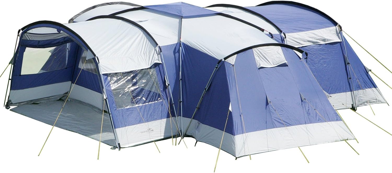 Skandika Nimbus 12 Personen Familienzelt Steilwand 5.000 mm Wassersäule ...