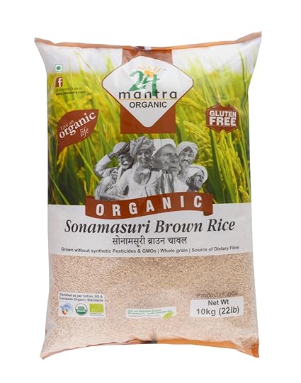 24 Mantra Organic Sonamasuri Brown Rice, 10kg