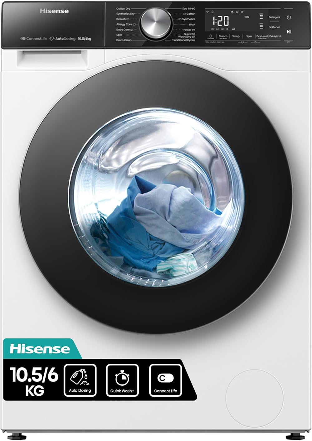 Hisense 5S Series 60cm Freestanding Washer Dryer 10.5/6 kg