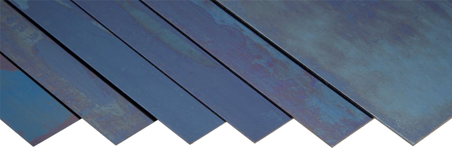 thumbnail image 2 of Made In USA Blue Tempered Spring Steel Strip – Type 1095 – 6″ X 50″ X 0.005″ Thick – M-6BLT50-5 2 of 5