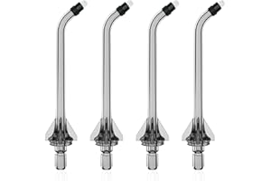 FUNSEE Replacement Heads for Nicwell Oralfree Water Flosser,4 Orthodontic Replacement Heads Oral Irrigator Jet Tip（ Black)