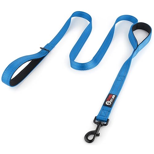 Dog Leash 6ft long,Traffic Padded Two Handle,Heavy Duty,Reflective
