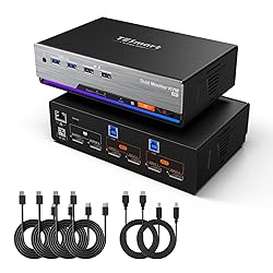 TESmart 8K@60Hz DP KVM Switch 2 Monitors 2