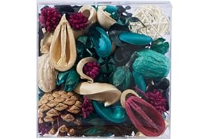 Pretysnow Blue Potpourri Bowl Filler, Ocean Breeze Potpourri Dried Flowers, Home Decor Vase Filler, Summer Living Room Office Bathroom Fragrance Sachet, Car Freshener - 7oz