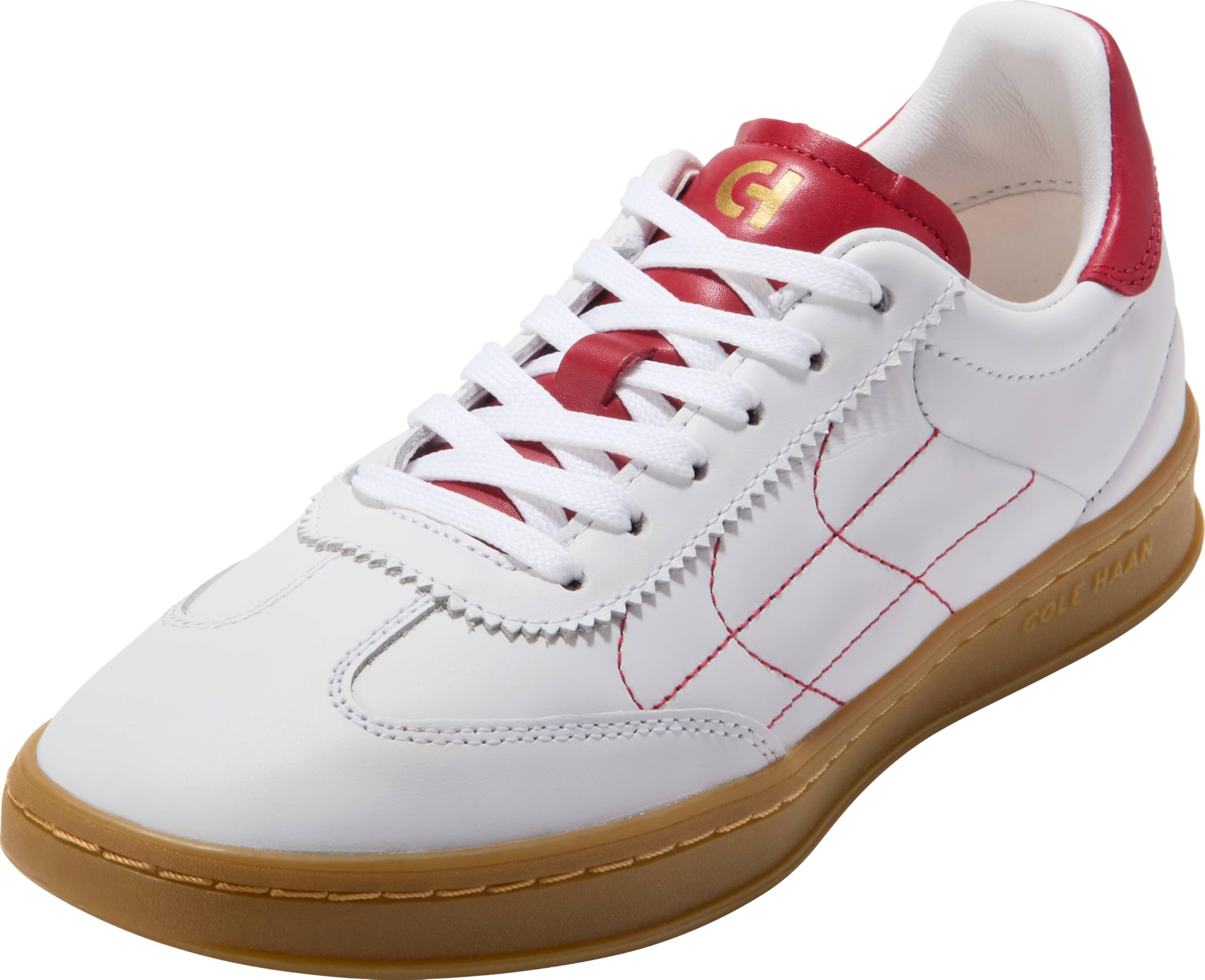 Cole Haan Women’s Grandprø Breakaway Sneakers, White/Rio Red, 5-C US
