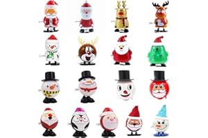 Aogist Christmas Stocking Stuffers 18pcs Xmas Wind Up Toys Assorted Mini Christmas Toy Gifts Santa Snowman Reindeer Present for Kids Party Favors Goody Bag Filler