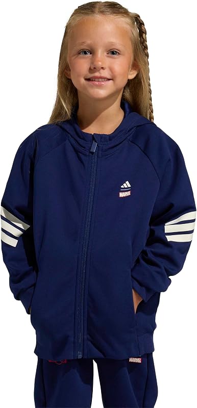 Unisex Kids Marvel Spider-MAN Track TOP, Dark Blue/Off White, 3-4 Years