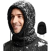 Balaclava Windproof Winter Face Mask for Men & Women, Cold Weather Fleece Ski Mask for Motorcycle Bike Cycling, Neck Gaiter Warmer Black