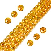 100pcs 10mm Citrine Beads Natural Gemstone Beads Round Loose Beads for Jewelry Making