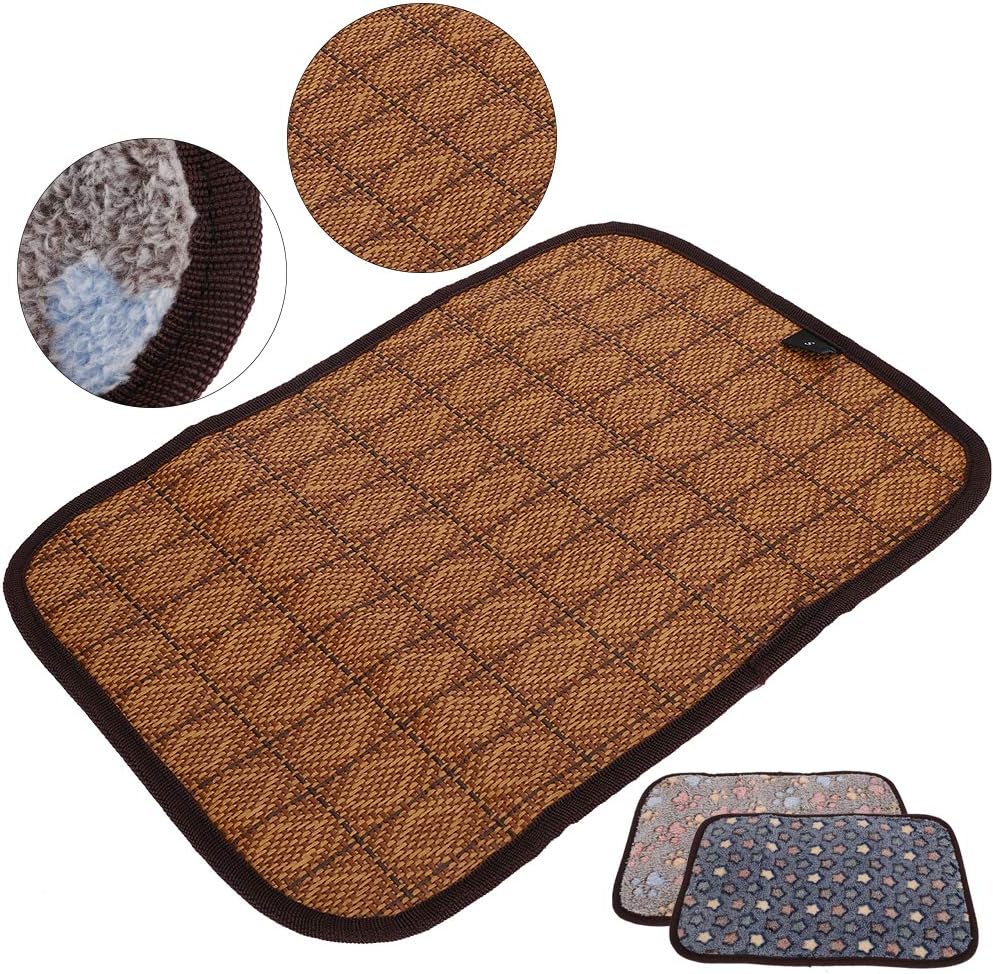 Dog Cat Cooling Mat, Summer Soft Square Cooling Cushion Cooling Blanket For Small Pets Keep Your pet Cool(XL-Blue Star) - Image 5