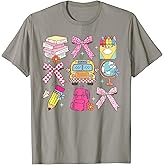 Coquette Bow Teacher Back to School Teacher Life Student Kid T-Shirt