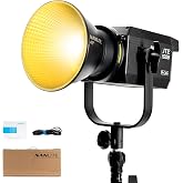 Nanlite FS-200B Bi-Color LED Video Light | 220W,2700K-6500K COB Studio Light with Bowens Mount, App Control, Quiet Fan, for YouTube, Filmmaking &amp; Live Streaming