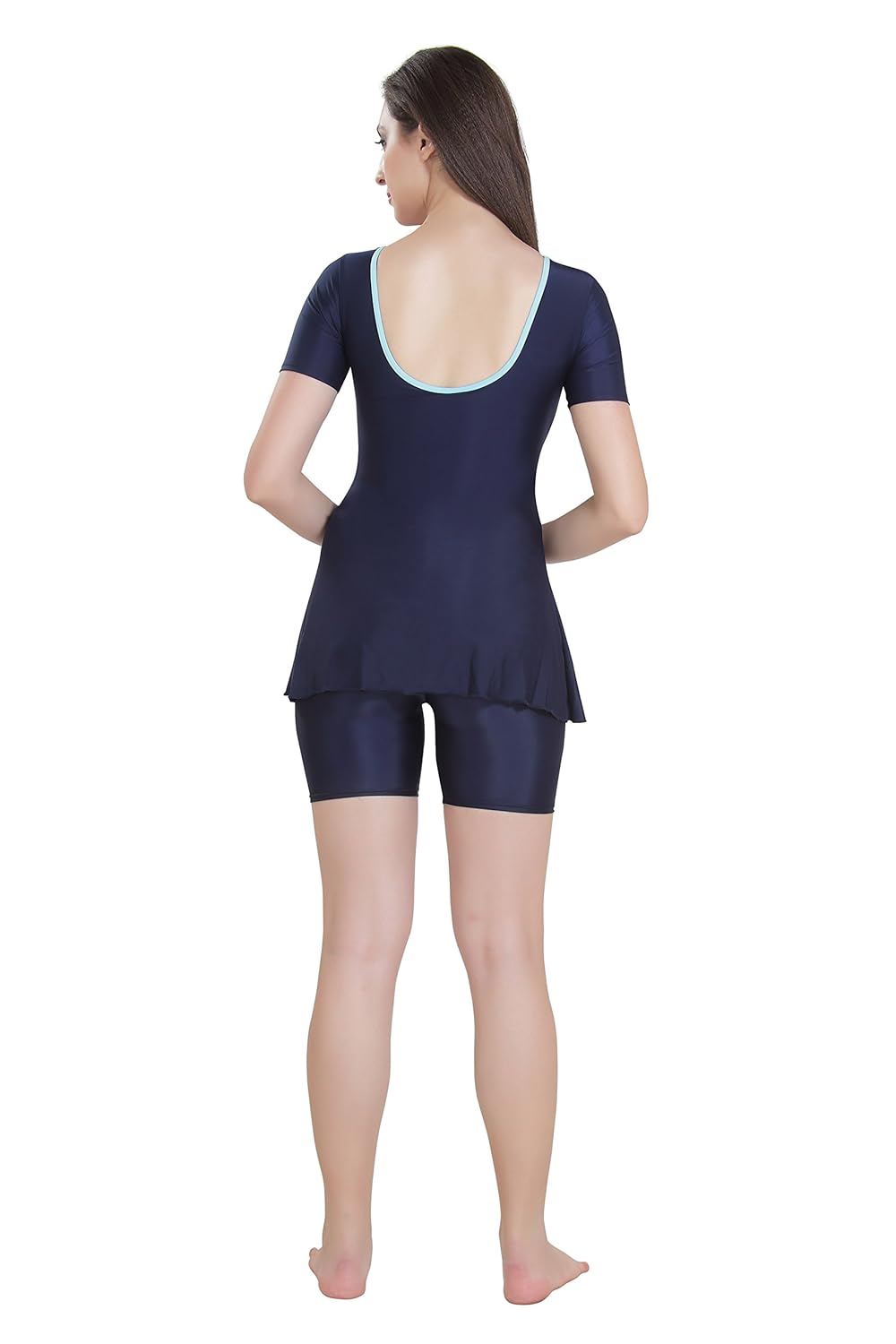 rovars female swimwear round back swimdress