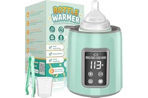 MIKOSORUE Bottle Warmer, Warming Fast & Evenly, Temperature Control Portable Bottle Warmer for Breastmilk or Formula with Timer Automatic Shut-Off, BPA Free Digital Display Compact Milk Warmer for All Bottles