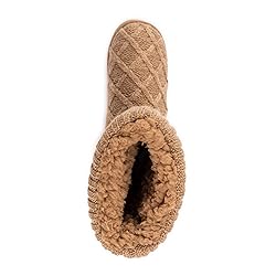 MUK LUKS Women's Janet Boot, Camel, 7