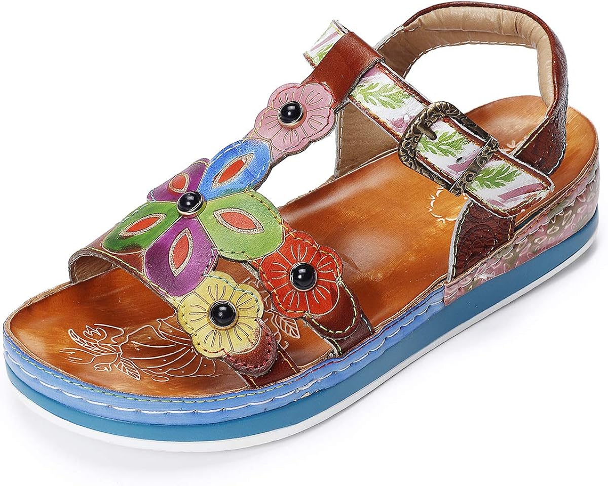 colorful flat sandals