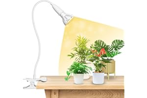 SGLEDs Grow Lights for Indoor Plants, LED 10 W Full Spectrum Bulb Replaceable Plant Light, 150 W Equivalent Clip on Grow Light with Optical Lens for Indoor Growing, Lifetime Free Bulb Replacement