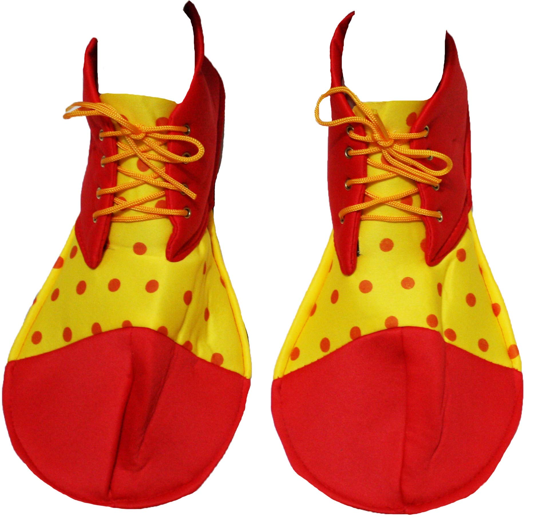 Petitebelle Red Yellow Polka Dots Jumbo Clown Shoes Adult Costume (One Size)