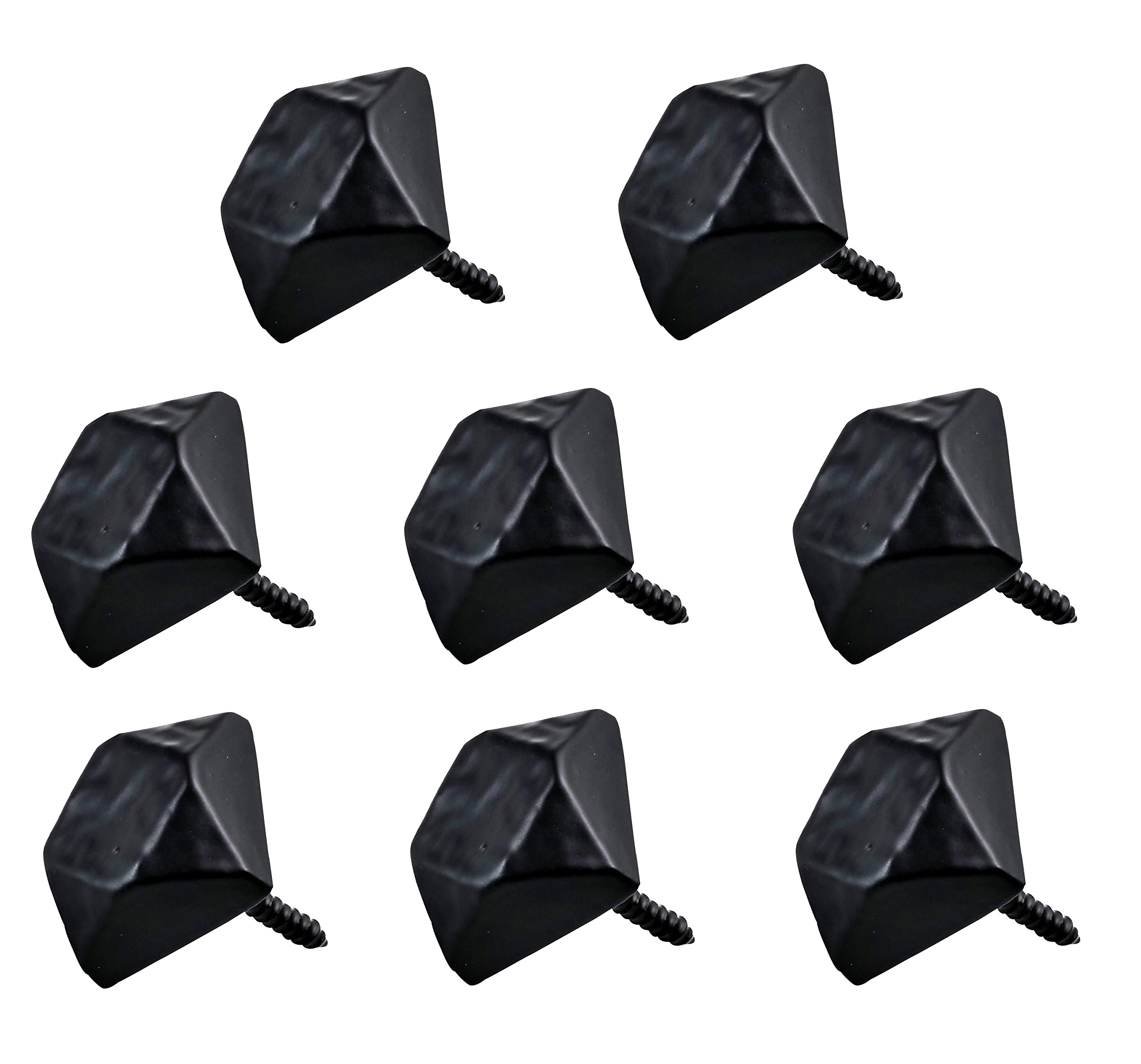 TERF® Traditional Vintage Style Antique Black Door Studs 19mm Tudor Decorative Studs Screw Decoration for Door Gate Cupboard Wardrobe Cabinet Table and Furniture - Pack of 8