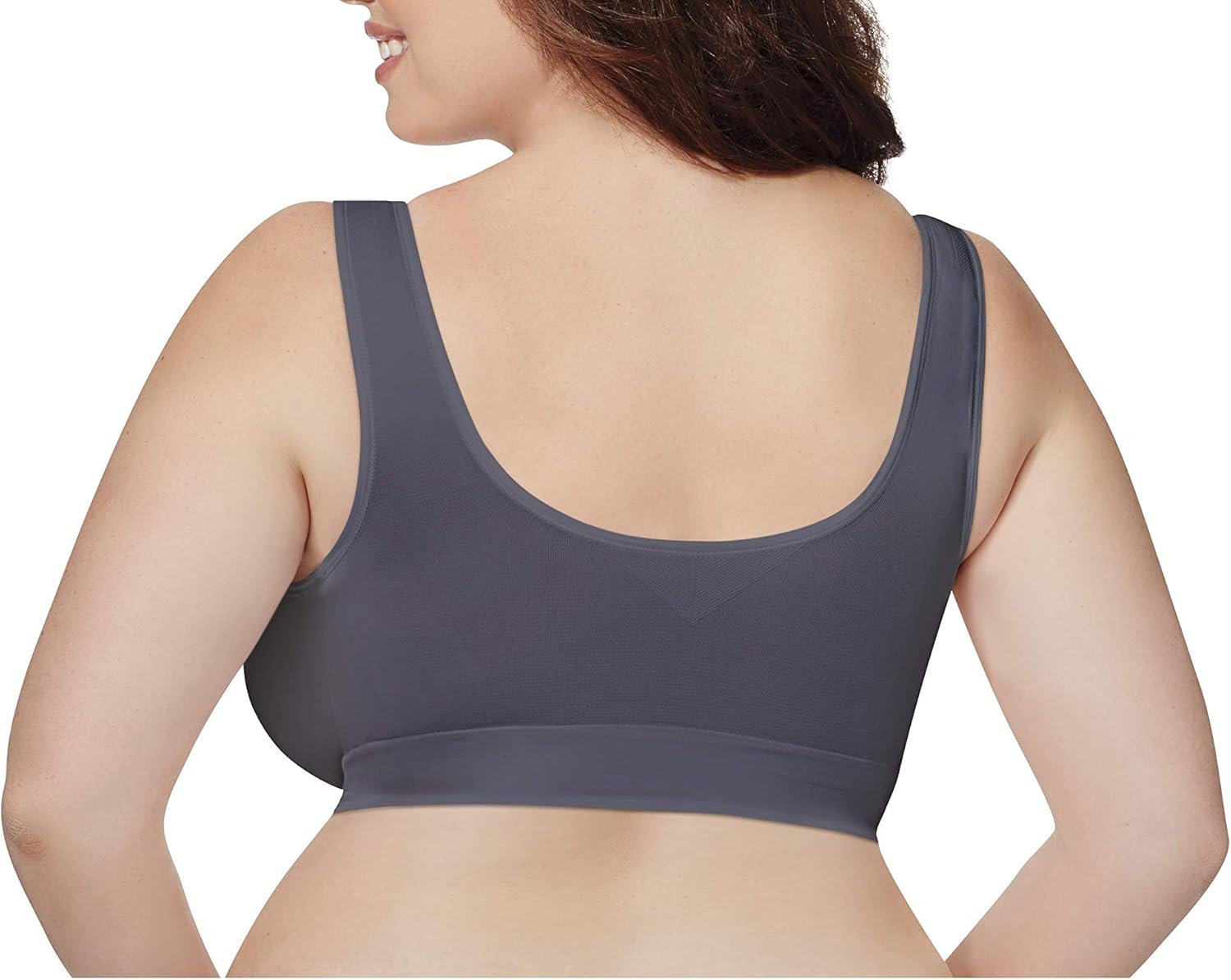 JUST MY SIZE Women's Pure Comfort Front Close Wirefree Bra MJ1274 at  Women’s Clothing store