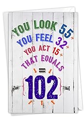 NobleWorks - Milestone Birthday Greeting Card with