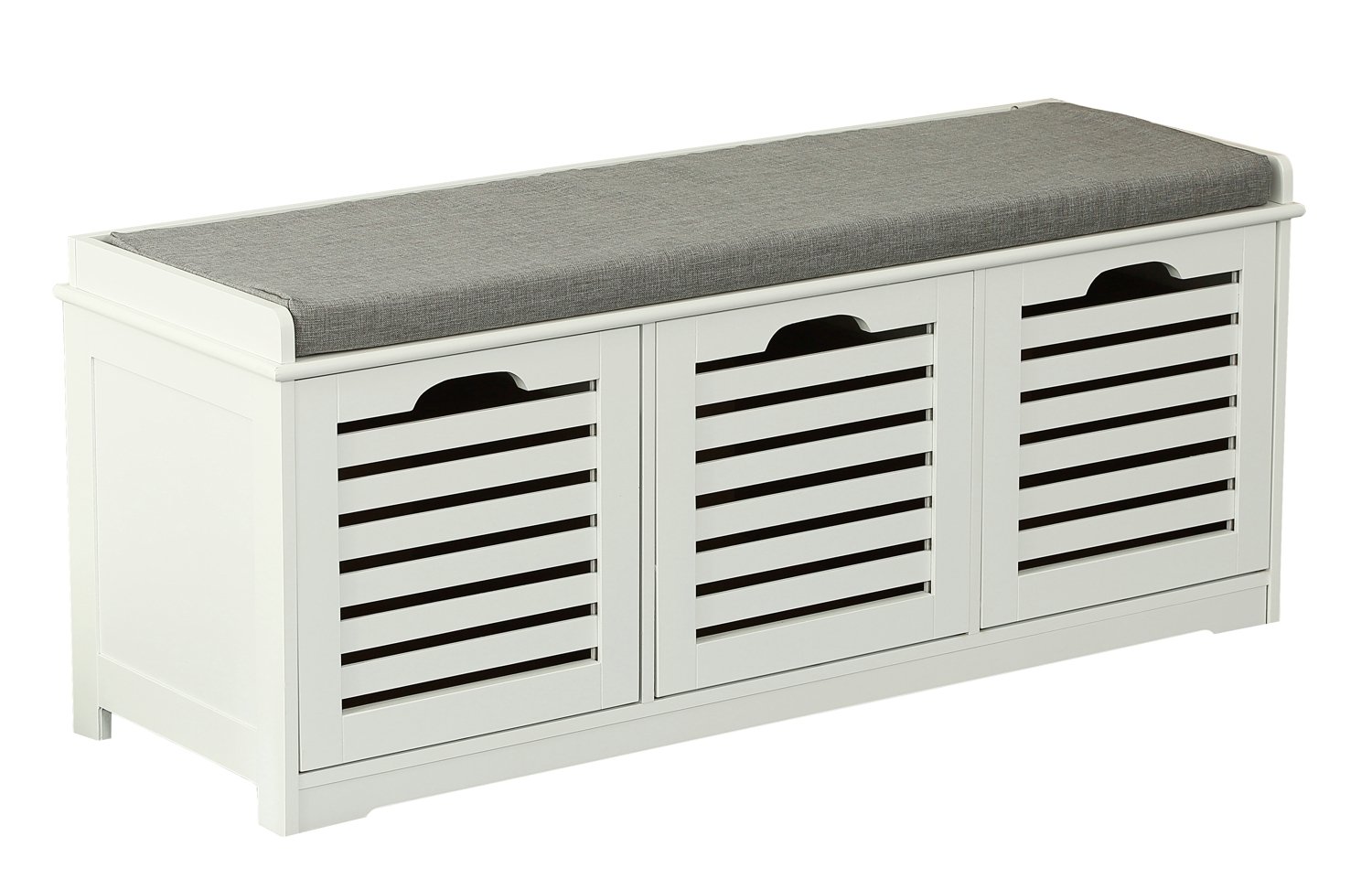 Orolay Banco de Almacenamiento con Acolchados Cojines y 3 Cubos Entrada