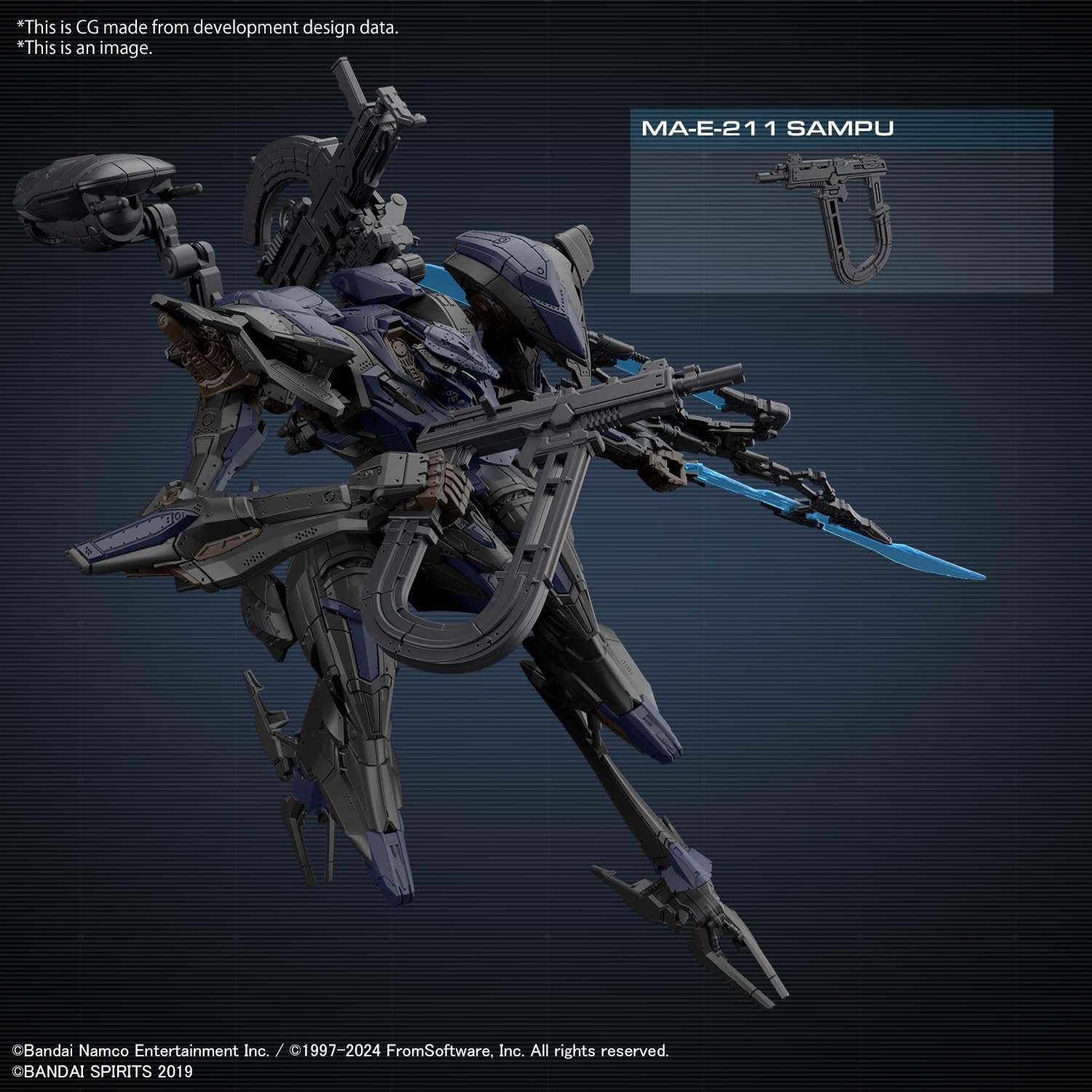 Bandai Hobby - Armored Core VI Fires of Rubicon - #02 Schneiber Nachthreiher/40E Steel Haze 30 MM 1/144 Modellbausatz 5